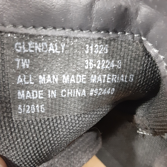 Comfortview Glendaly Size 7W Gray Side Zip Lace Up Faux Leather Ankle Boots - Picture 4 of 8